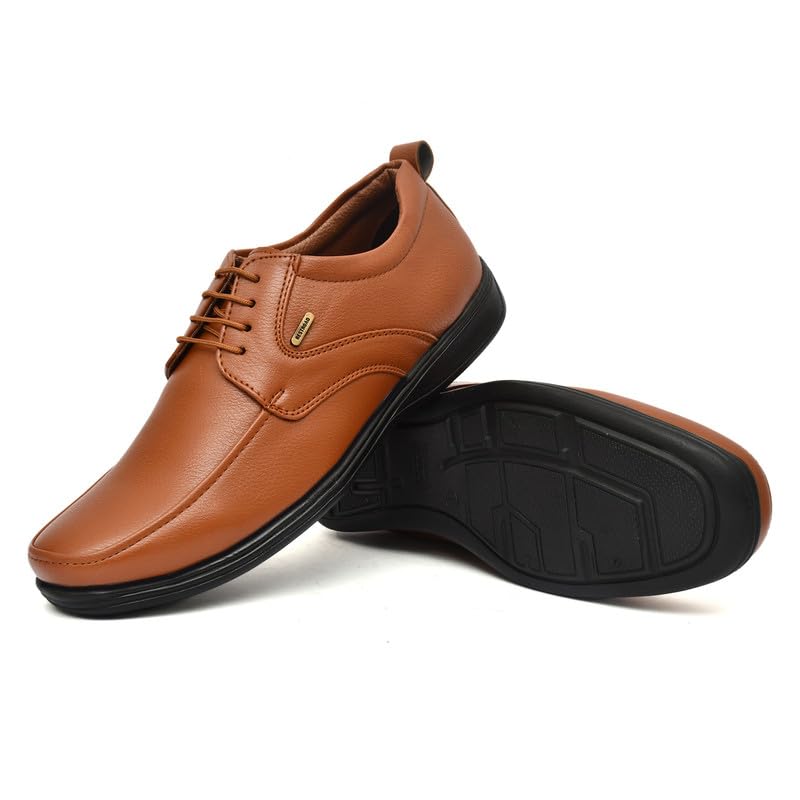 Image of Restroad Men's Formal Shoes | Synthetic Leather Lace-Up Office Wear Shoes for Men