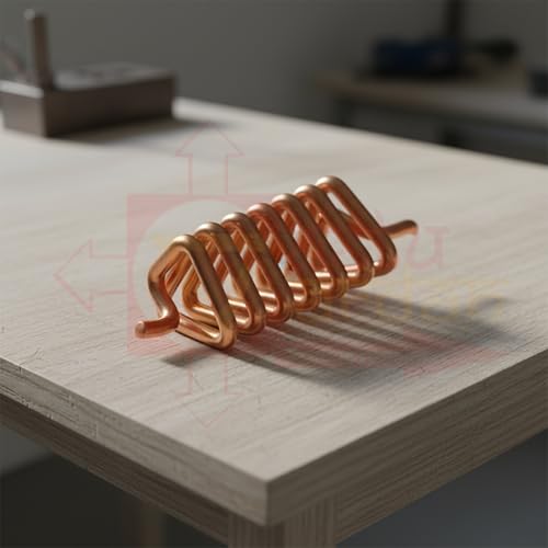Image of Copper Spring (Set-9) || Anticlock Wise Spring || Vastu Spring Remedy || Vastu Remedy || Direction-South Easte, SSE, South ||