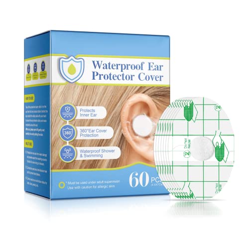 Image of 60 Pieces Baby, Disposable Soft Breathable Adhesive Ear Patch Kids Disposable Ear Tape for Baby Swimming Bathing