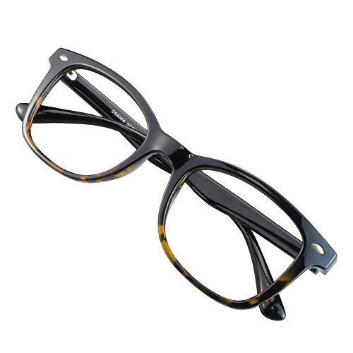 Image of VisionGlobal Blue Light Blocking Glasses for Computer Reading or Gaming, UV 400 Anti Glare Lenses Help Reduce Eye Strain and Fatigue, Men and Women Frame, x2.25 No Magnification