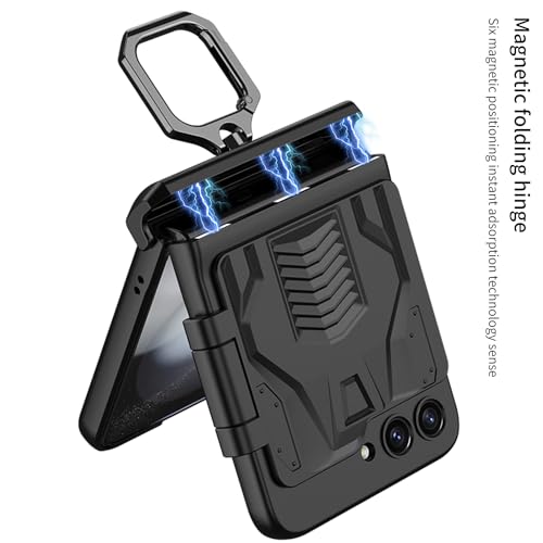 Capa flip para telefone Compatível com capa para Samsung Galaxy Z Flip 5 com suporte de 360°, capa p