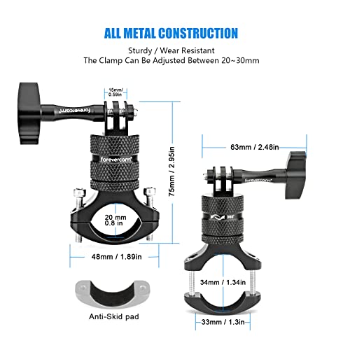 Mountain-Bike-Camera-Handlebarfor-All-gopro-ModelsAction-Cameras-Mountain-Bike-Mount-Aluminum-360-Degree-Rotation-Upgraded-Version-by-Forevercam