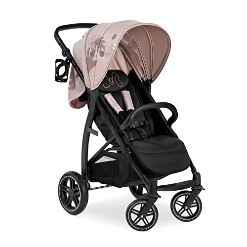 Hauck Rapid 4D Pushchair, Minnie Mouse Rose – All-round Stroller, Compact & One Hand Folding, Large Wheels, with Raincover