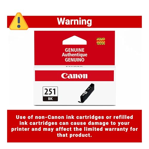 Image of Canon CLI-251 BK /CMY 4PK Compatible to MG6320, iP7220, MG5420, MX922, MG7120, MG6420, MG5520, iX6820, iP8720, MG7520, MG6620, MG5620