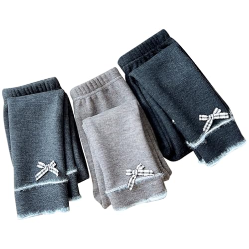 Legging thermique fille contre le froid hivernal : lot de 3 collants polaires épais 1-7 ans