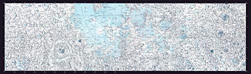Moon Poster Moon Map Lunar Chart of Equatorial Region of the Moon 1979 (12 x 42)