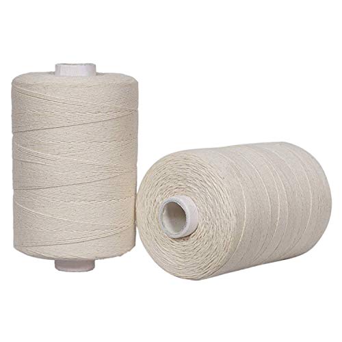 Crafteza Cotton Warp Thread for Weaving - 1 Spool of 8/4 Warp Yarn (850 Yards) Made in India - 100% Unmercerized Cotton - Natural/Off White Loom Warp Thread Perfect for Weaving Rugs, Carpets,Tapestry