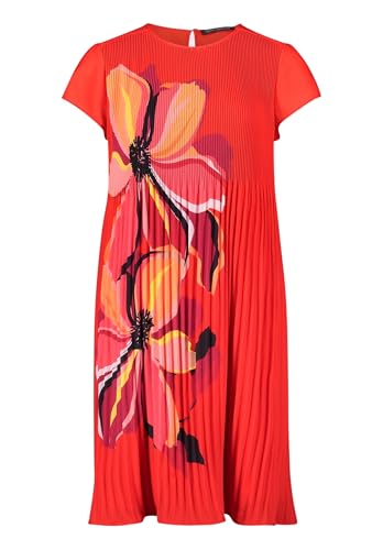 Betty Barclay Damen Plisseekleid Kurzarm 46 Red/Pink