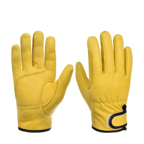 Guantes de trabajo protectores amarillos duraderos y resistentes en talla XXL