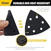5 Pack 3-1/2 Inch Triangle Sanding Interface Pads, Hook and Loop - Triangular Soft Density Sponge Cushion Buffer Backing Pads with 6-Hole Foam Interface Pads for Balanced Sanding Pressure
