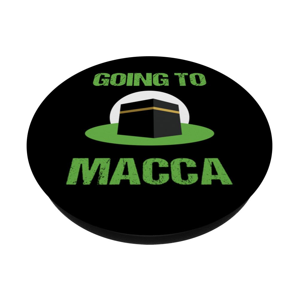 Going to Makkah- Islamic Hajj Umrah Pilgrimage, macca PopSockets Adhesive PopGrip, Black - Image 2