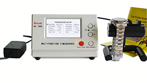LLF Multifunction Timegrapher LCD Screen NO.1900, Coaxial MTG Watch Tester Timing Machine Tester Tools (UK Plug)
