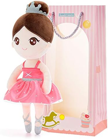 Gloveleya Baby Girl Gifts Dolls Soft Plush Toy Ballet Girl Doll Watermelon Red 13 Inches with Gift Box…