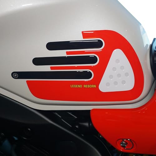 Autocollants 3D Moto Réservoir Yamaha XSR900 Labelbike Protections Latérales Résine Rouge