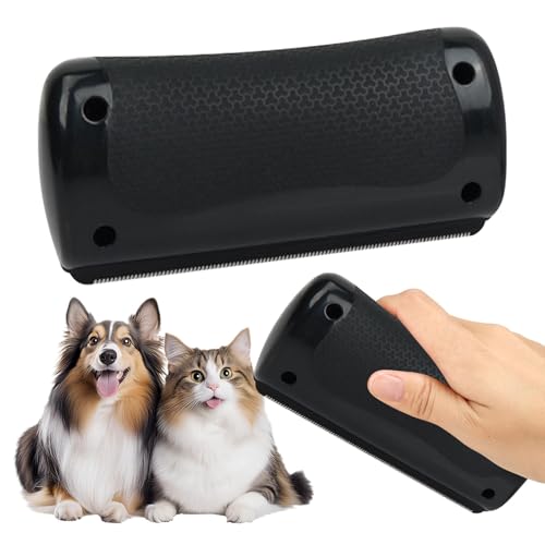 Groomify Bürste Hund, Bürste zur Entfernung von Tierhaaren, Grooming Hundebürste für Katze Hund, Groomify Pet Care Brush(FARBE:schwarz)