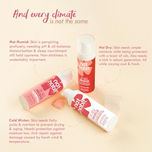 Image of Nat Habit Tomato Vetiver Malai Face Cream With Vitamin C Moisturizer For Summers - 50g