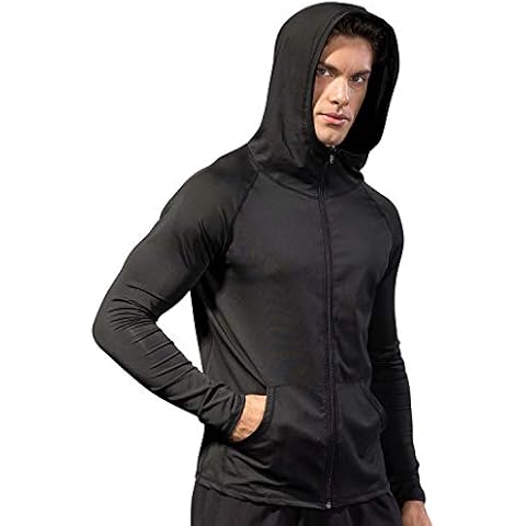 Sillictor Men's UPF 50+ Gym Hoodie Cover