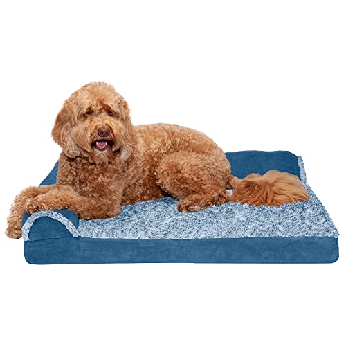 Furhaven Orthopedic Dog Bed for Large/Medium Dogs w/ Removable...