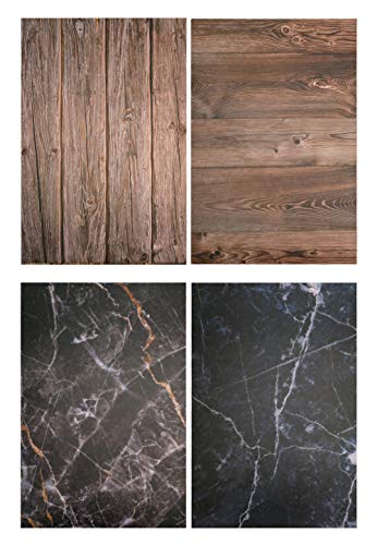 Store2508 (Pack of 2) Flat Lay Flatlay Tabletop Photography Backdrop Background for Food, Jewelry, Cosmetics, Small Product, Photo Pros and More, 56 * 88 cm, (Set B) Multicolour