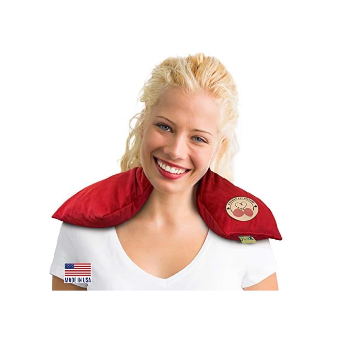 Buy KOYA Naturals Velvet Neck Heating Pad Microwavable Cherry Pit