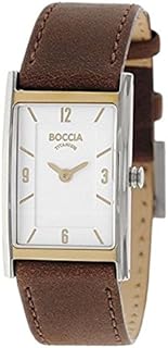 Boccia Damen Analog Quarz Uhr mit Leder Armband 3212-06