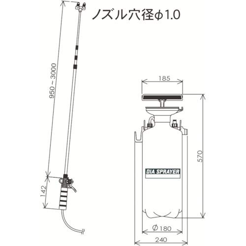 Amazon.co.jp: フルプラ ダイヤスプレー プレッシャー式噴霧器 2頭式