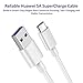 COOYA 5A Supercharge USB Type C Cable Super Charging Cord Compatible with Huawei P20 P30 Pro, Mate 20 Pro, Mate 9, 10 Pro, P10 Plus 2Pack 3.3FT White