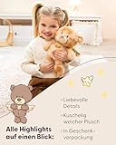 NICI Dein Schutzengel Kuscheltier Bär La La Bearie 28cm in Geschenkbox - Teddybär klein, Niedliches Stofftier zum Kuscheln und Spielen, Plüschtier für Schmusetierliebhaber - 61184