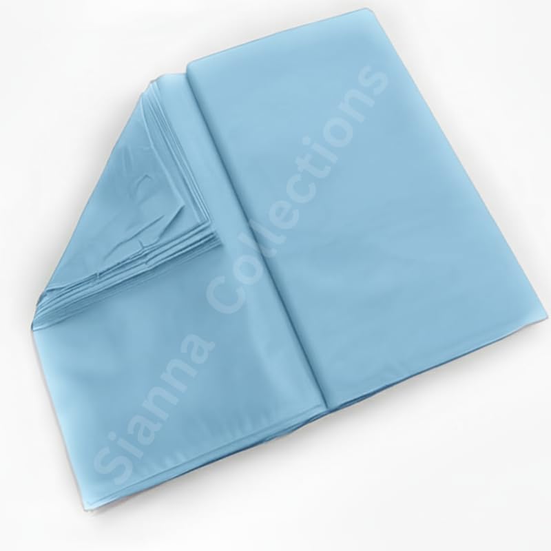 Image of Premium Plain Cotton Costume Lining Dress Fabric 34 inch Wide, Best Material - Baby Blue Color - 3 Meter Pack