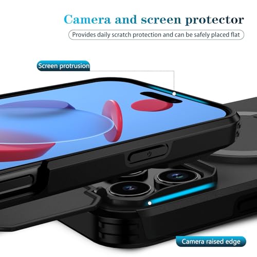 Image of ShieldTech MagStand Series Case for Apple iPhone 17 Pro Max | Mobile Phone Cover with flip-up Camera Cover, Kickstand, Shockproof, MagSafe, for Apple iPhone 17 Pro Max - Black