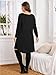 BELAROI Women's Plus Size Dress Fall Casual Swing 3/4 Sleeve T Shirt Loose Tunic Dress (2X, Black)