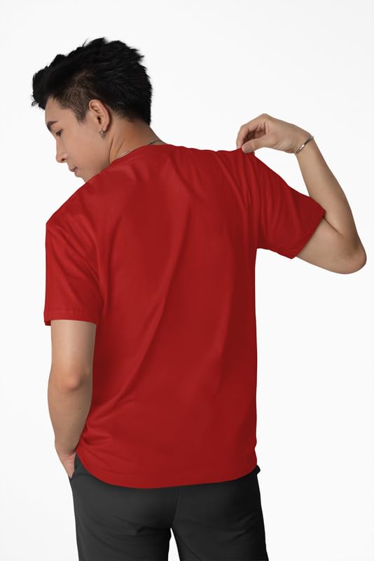 Image of Solid T Shirt for Men | Men's Premium Cotton T-Shirt | Round Neck | Regular Fit | Comfortable Fabric | Stylish & Lightweight | Perfect for Everyday Use