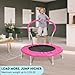 Lyromix 36Inch Kids Trampoline for Toddlers with Handle, Indoor Mini Trampoline for Kids, Small Rebounder Trampoline, Adult Fitness Trampoline for Indoor and Outdoor Use, Bright Pink