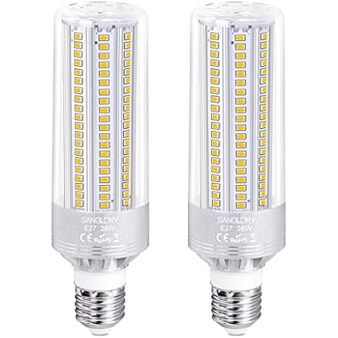 SanGlory 2 Piezas Bombillas LED E27 de Maiz Cover