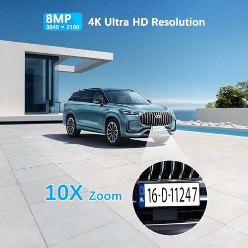 Calike 10X Triple Lente Camara Vigilancia WiFi Exterior con Panel Solar,Detección Humana PIR Doble,Visión Nocturna en Color, Audio Bidireccional,Seguimiento Automático, Sirena,IP66,2.4G/5GHz,360°PTZ - imagen 4