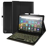 Keyboard Case for Amazon Fire Max 11 11.0-inch 2023(13th Generation), 7 Color Backlit Detachable Rechargeable Keyboard with Pen Holder and USB-C...