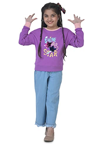 Image of Cub McPaws Girls Fashion Sweatshirt | Tie Dye | Sequin | for 4 to 12 Years Kids