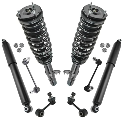 Image of TRQ Front and Rear Suspension Kit Complete Strut & Coil Spring Assembly Shock Absorber Sway Bar Stabilizer Link Compatible with 2003-2008 Mazda 6
