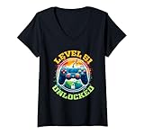 Photo Gallery donna level 51 maglietta sbloccata video gamer 51° compleanno maglietta con collo a v Photo Gallery donna level 51 maglietta sbloccata video gamer 51° compleanno maglietta con collo a v