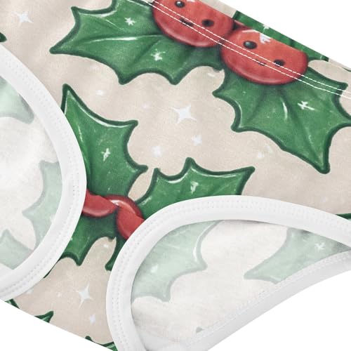 Holly Sprig Girls' Underwear Moisture Wicking Comfort Color for Baby Girls in Sizes 2T,3T, 4T, 5T, 6Y and 8Y4