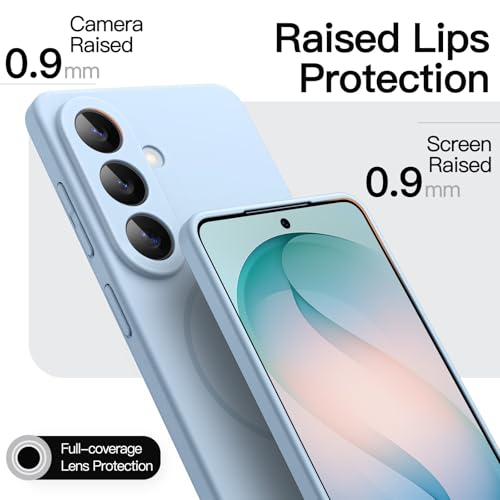 Image of JETech Magnetic Slim Cover Case for Samsung Galaxy S26, Compatible with MagSafe, Anti-Slip Grip & Full Camera Lens Protection, Ultra-Thin Lightweight Matte Finish Phone Cover (Sky Blue)