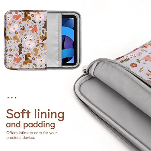 Dadanism 9-11 Zoll Tablet Sleeve Tasche Kompatibel mit iPad 10,2 2021-2019, iPad Pro M2 11 2022-2018, iPad Air 5/4 10,9 2022/2020, iPad 10. Gen 10,9 2022, Galaxy Tab S9/S8/A8/S6 Lite, Glückliche Hunde – Bild 6