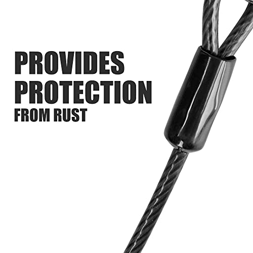 BV Dog Tie Out Cable 25 Feet - Heavy Duty Dog Lead Up to 250 Pounds - Reflective & Rust-Free with Quick Release Swivel Clips & 360° Rotating Clasp - Tangle-Free Dogs Runner for Yard (Grey, Single) - Image 7