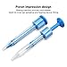 Earmold Syringe, Portable Ear Impression Syringe Refillable for Hearing Device for Fitting (Blue)