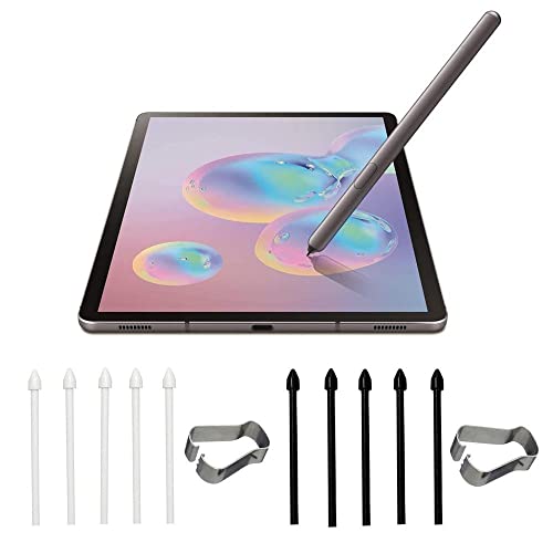 5 pcs Touch Stylus Tips S Pen Replacement Refill Tips Nibs with Remove Tool for Samsung Galaxy TabS6lite S6/S7/S7+ Note10/note20 Touch Screen Stylus Pen Tips (No Pen) (White)