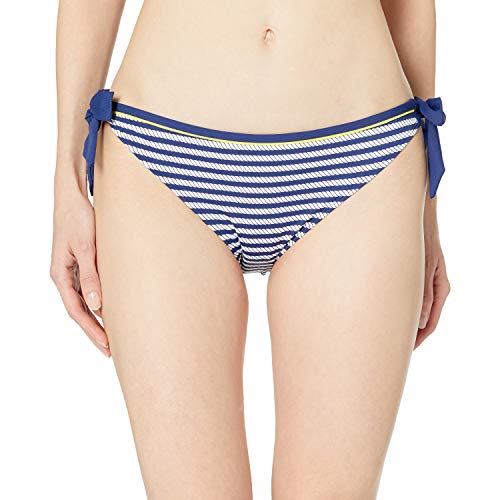 Cleo by Panache Women's Lucille Tie Side Bikini Bottom, Navy/White, L