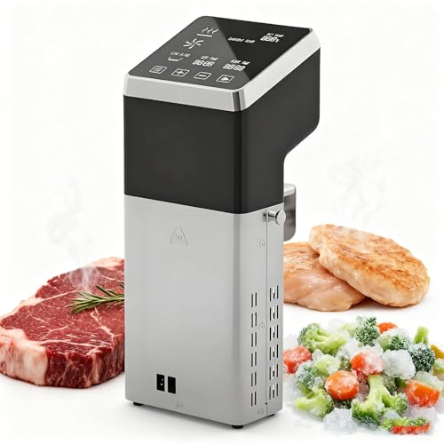 Sous Vide Cyrkulator zanurzeniowy, wydajna konstrukcja pompy, 1600 W, kompletny zestaw do gotowania Sous Vide dla domowych kucharzy i początkujących