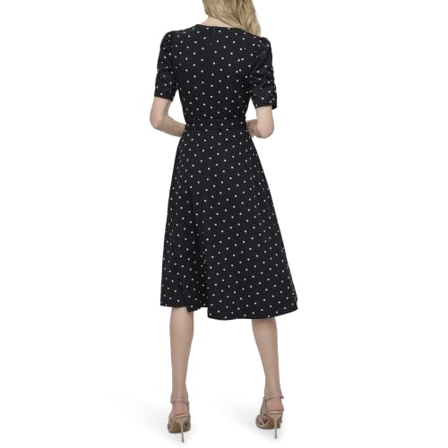 Image of DKNY Women's Jewel Neck Scuba Crepe Dress