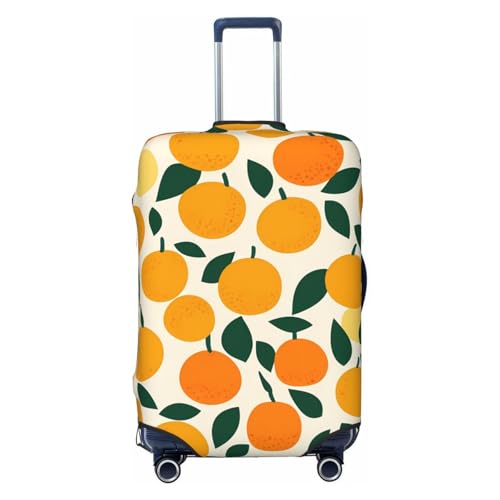 Orange Elastic Travel Luggage Cover, Washable Spandex Suitcase Protector, Anti-Scratch Fits 18-32 Inch