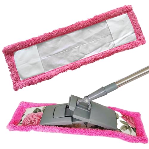 Mopa de madera dura - Secado en húmedo con largo ajustable | Fregona seca para suelos de parqué, adecuada para madera, laminado, azulejos, hogar, cocina, dormitorio,